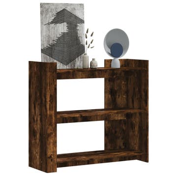 vidaXL Wandtafel 100x35x90 cm bewerkt hout gerookt, Verzenden, Nieuw