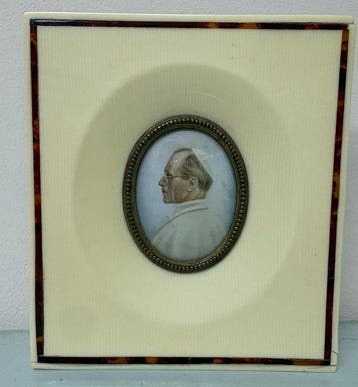 Italiaanse school (XX) - Retrato miniatura del papa Pío XII