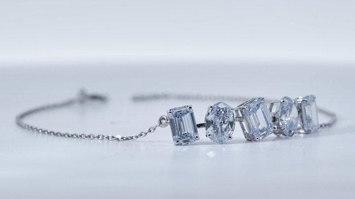 Zonder minimumprijs - Armband - 14 karaat Witgoud - 2.60ct., Handtassen en Accessoires, Armbanden