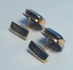 Boutons de manchette - 14 carats Or jaune Onyx