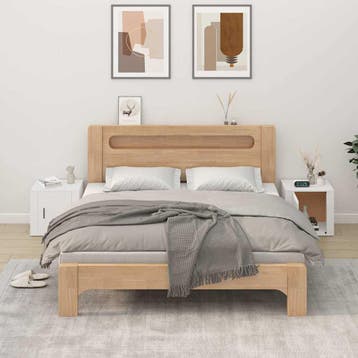 vidaXL Nachtkastjes 2 st 50x39x47 cm wit, Huis en Inrichting, Verzenden, Nieuw
