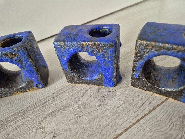 Vest Keramiek Gouda - Vaas (4) - Aardewerk - Blokvaasjes, Antiek en Kunst, Antiek | Glaswerk en Kristal