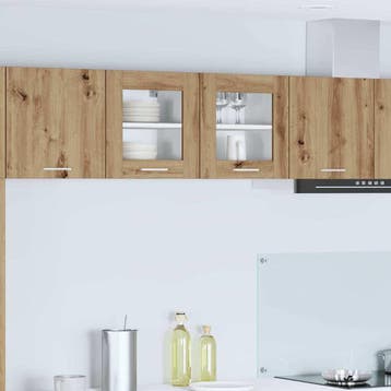vidaXL Hangkast 2 st Artisan Eiken Bewerkt hout, Verzenden, Nieuw