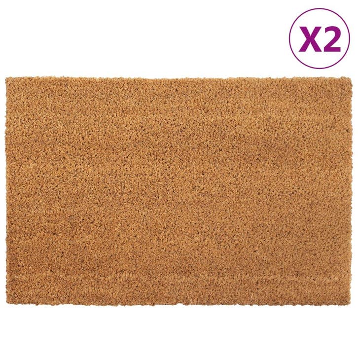 vidaXL Deurmatten 2 st 40x60 cm getufte kokosvezel naturel, Tuin en Terras, Deurmatten, Nieuw, Verzenden