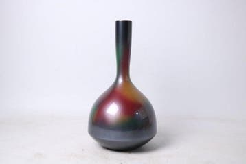 Vase - Bronze - Japon - Finition patine irisée - Takaoka