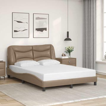 vidaXL Bedframe zonder matras Hvar kunstleer, Verzenden, Nieuw