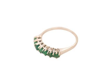 Ring - 19.2 kt. Witgoud Smaragd, Nieuw