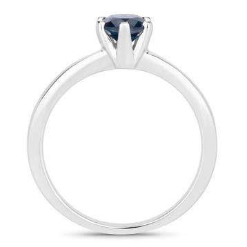Ring 14k witgoud - 0.52ct. tw. Blauw Diamant
