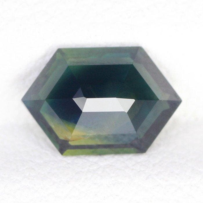 Zonder minimumprijs Blauw, Groen Saffier - 1.51 ct -, Bijoux, Sacs & Beauté, Pierres précieuses