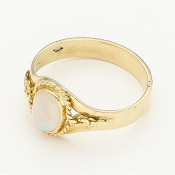 Bague - 18 carats Or jaune Opale, Bijoux, Sacs & Beauté, Bagues