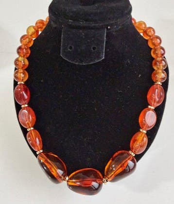Collier à perles de style ambre baltique - Ambre (Sans prix