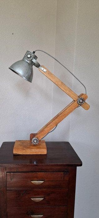 Tafellamp - Hout, Metaal - EYECATCHER!!