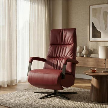 Leren elektrisch relaxfauteuil Core - Massif Rubino, Ophalen of Verzenden
