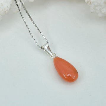 Koraal - Zilver, Zonder reservering - Ketting met hanger -