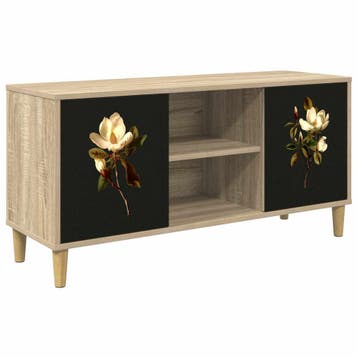 vidaXL Tv-meubel BREMEN 102 x 33 x 50 cm Sonoma Bewerkt hout, Verzenden