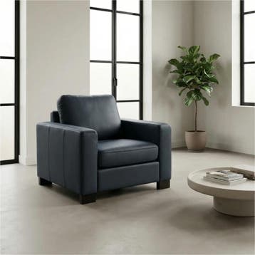 Leren fauteuil Energy, Huis en Inrichting, Fauteuils, Nieuw, Ophalen of Verzenden, 75 tot 100 cm, Modern