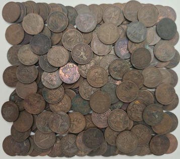 België. 2 Centimes 1869 - 1919 (lot of 200 coins) (Zonder, Postzegels en Munten