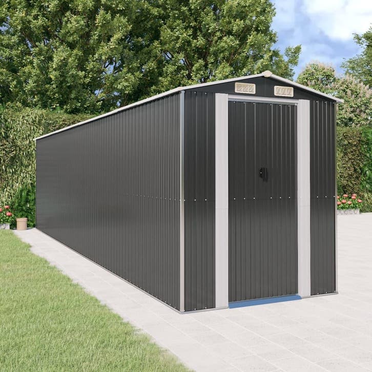 vidaXL Tuinschuur 192x772x223 cm gegalvaniseerd staal, Jardin & Terrasse, Abris de jardin, Envoi