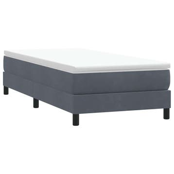 vidaXL Boxspring zonder matras fluweel donkergrijs 90x210 cm, Huis en Inrichting, Slaapkamer | Bedden, Verzenden, Nieuw