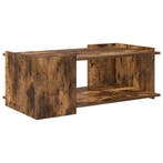 vidaXL Salontafel Gerookt eiken 90 x 50 x 33 cm Bewerkt hout, Verzenden, Nieuw