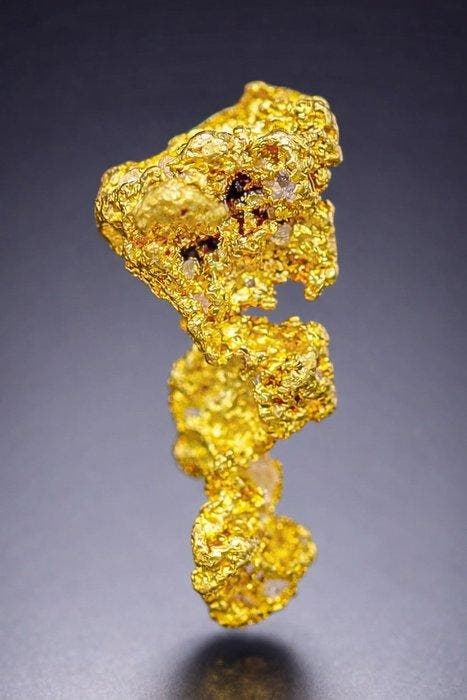 Gekristalliseerd goudklompje De Grootkop- 1.31 g - (1), Verzamelen, Mineralen en Fossielen