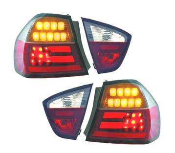 Feux Arrière Pour Bmw E90 05-08 Led Rouge Fumé, Autos : Pièces & Accessoires, Verzenden