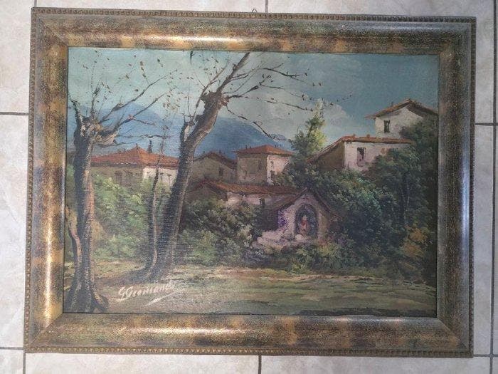 Giovanni Secomandi (1894–1990) - borgata pittoresca, Antiek en Kunst, Kunst | Schilderijen | Klassiek
