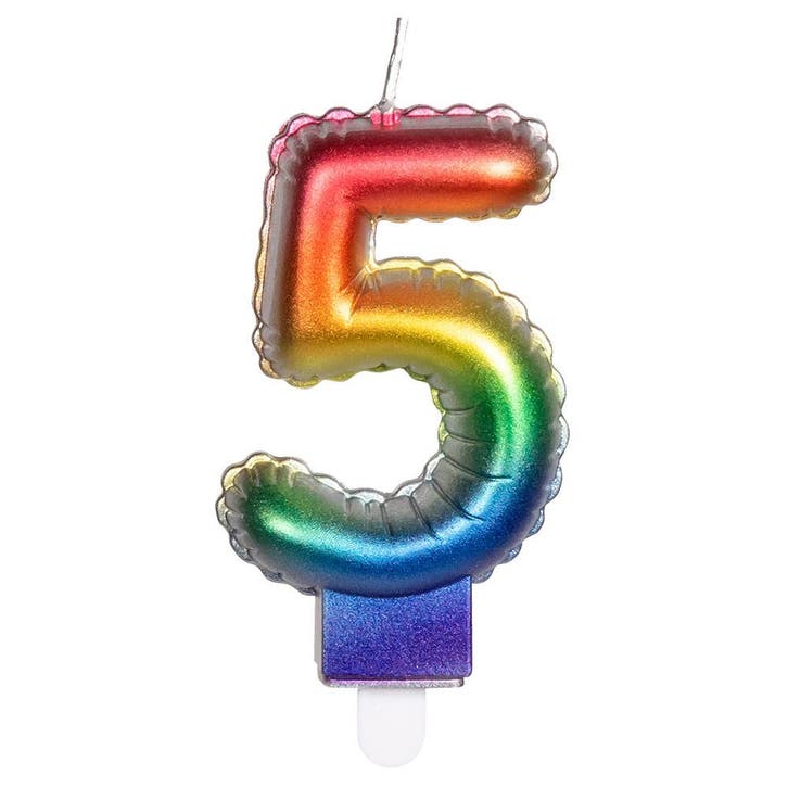 Regenboog Kaars 5 Jaar 8cm, Hobby & Loisirs créatifs, Articles de fête, Envoi