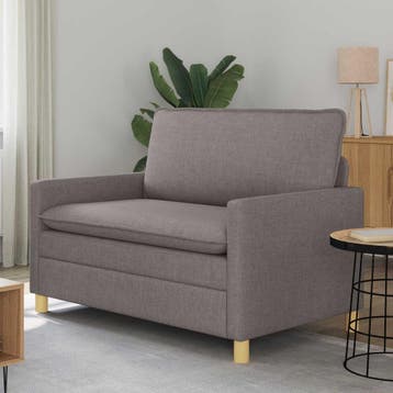 vidaXL bank / zetel Taupe 126 x 81 x 87,5 cm Stof, Huis en Inrichting, Zetels | Zetels, Verzenden, Nieuw