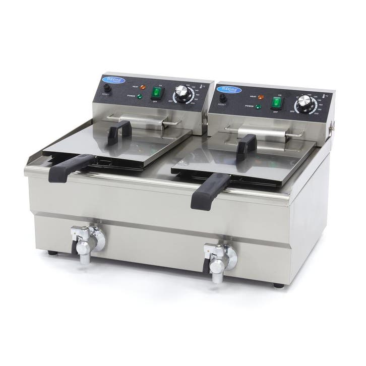 Friteuse - 2 x 13 L - 2 paniers - avec robinet de vidange, Electroménager, Friteuses, Neuf, 4 litres ou plus, Friteuse duo, Envoi