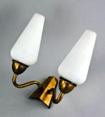 Applique murale (6) - Laiton, Verre