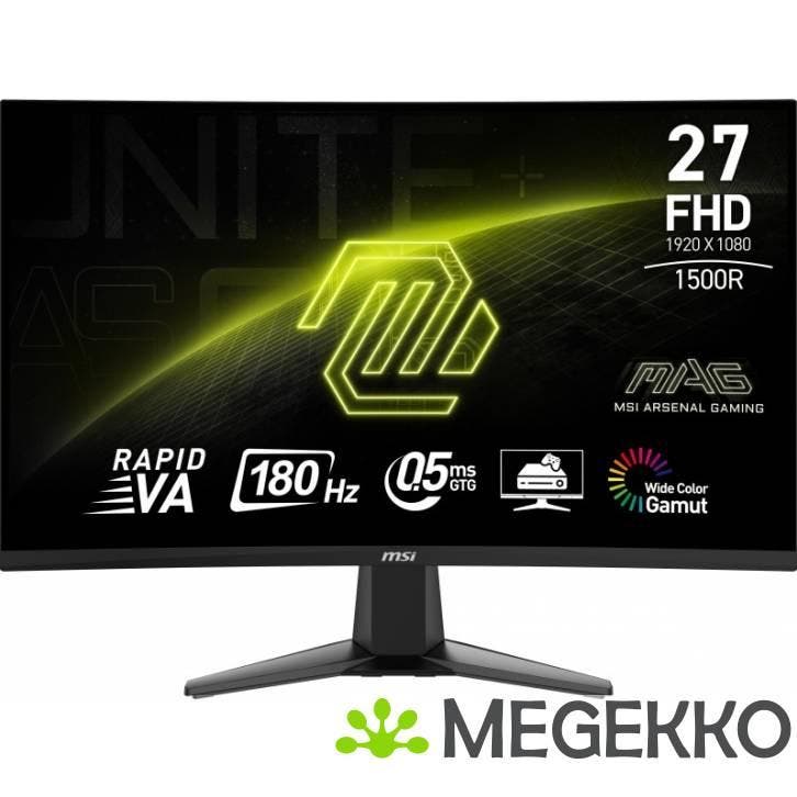 MSI MAG 27C6F 27  Full HD 180Hz Curved VA Gaming Monitor, Informatique & Logiciels, Ordinateurs & Logiciels Autre, Envoi