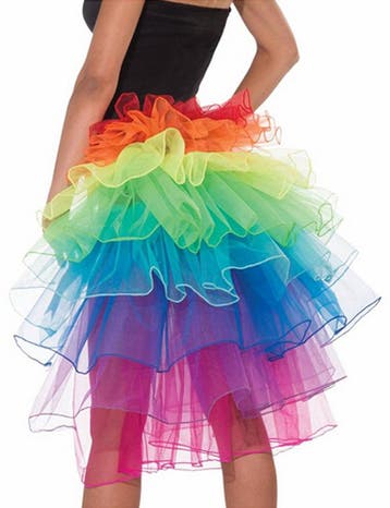 KIMU® Tutu Staart Regenboog Tule Rok XS S M L XL Papegaai Pe, Ophalen of Verzenden, Nieuw