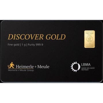 1 gramme - Or .999 - Heimerle + Meule, Germany - Scellé