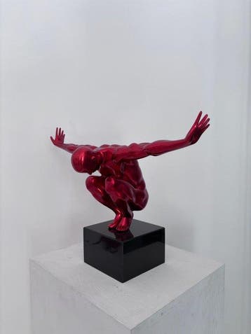 sculptuur, Atleta - 32 cm - Hars, Marmer, Nieuw