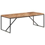 vidaXL Eettafel 200x90x76 cm massief acaciahout en mangohout, Verzenden