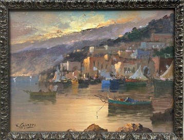 Vincenzo Capozzi (XX) - Tramonto in costiera