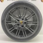 Porsche 991 4S ORIGINELE 20inch Turbo III Antraciet + banden, Ophalen, Banden en Velgen