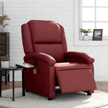 vidaXL Massagestoel verstelbaar elektrisch kunstleer, Huis en Inrichting, Fauteuils, Verzenden, Nieuw