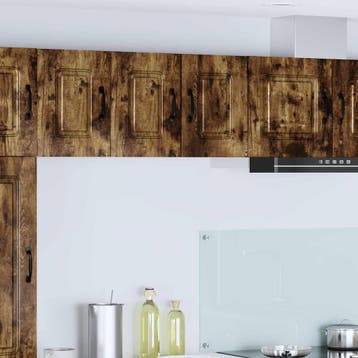 vidaXL Vaatwasserpaneel Kalmar 2 st Rook Eiken Bewerkt hout, Verzenden, Nieuw