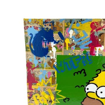 Koen Betjes (1992) - Homer Simpson hiding from Banksy x