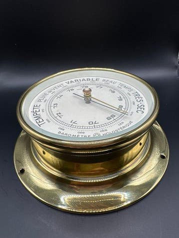 naudet holosterisch barometer - Messing, Glas, Antiek en Kunst