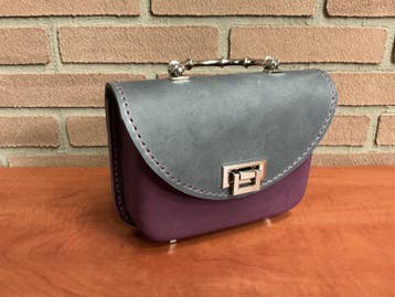 Little luxe handtas wine/grey, Ophalen of Verzenden, Nieuw
