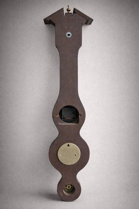 Weerstation - Verguld messing, Mahonie - Barometer Louis, Antiek en Kunst, Antiek | Overige Antiek