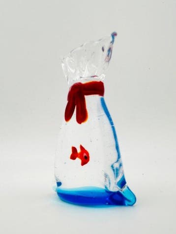 Handmade Murano glass - Sculpture, Sacchetto - 7 cm - Verre