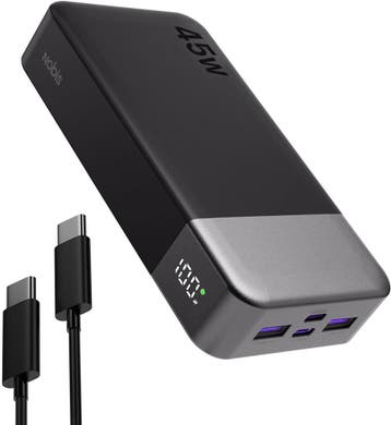 Powerbank - 20000 mah - 45W Snellader - Zwart - NOBIS, Verzenden, Nieuw