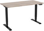 Zit-sta elektrisch bureau 2-motor, 160x80 cm zwart- Midden