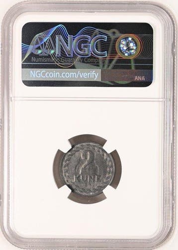 Kroatië. 2 kune 1941 Graded by NGC - MS 64. (Zonder