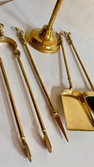 Openhaard accessoire (5) - Premium massief messing, Antiek en Kunst