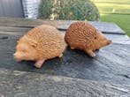Statue, set of 2 metal hedgehogs - 10 cm - Fonte